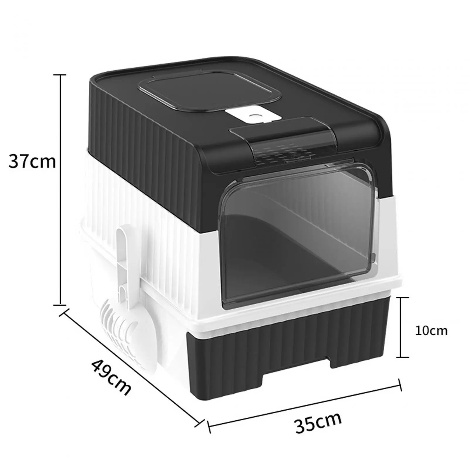 접이식 대형 고양이 화장실, 뚜껑이 있는 상단 입구, 다묘 가정용, 서랍형, 밀폐형 고양이 변기, 새끼 고양이 화장실