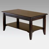 Wood Nolan Coffee Table, Cappuccino Finish 1