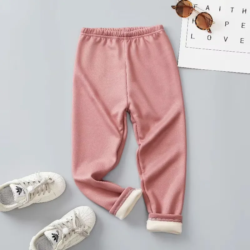 가을 겨울 어린이 열 속옷 세트 소년 소녀 플러스 벨벳 두꺼운 잠옷 부드럽고 편안한 스트라이프 홈 의류 2-피스 세트