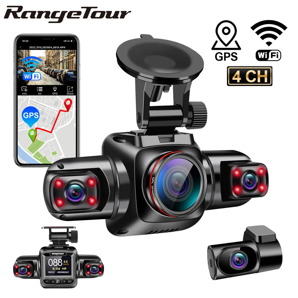 Rexing V3 Basic Dual Camera Front and Inside Cabin Full HD 1080p Dash Cam  with WiFi