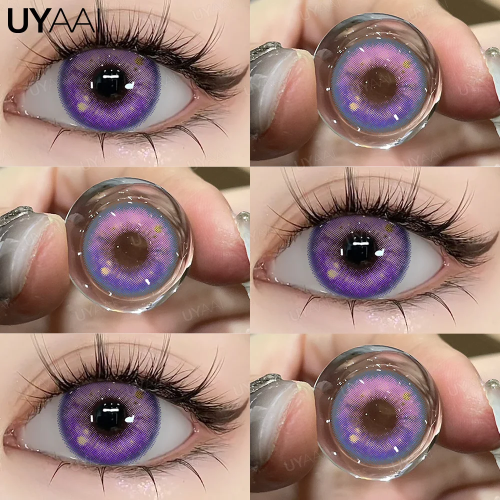 Vibrant Violet Fashion Contact Lenses - High Quality Soft Lenses for Eye-Catching Party Makeup