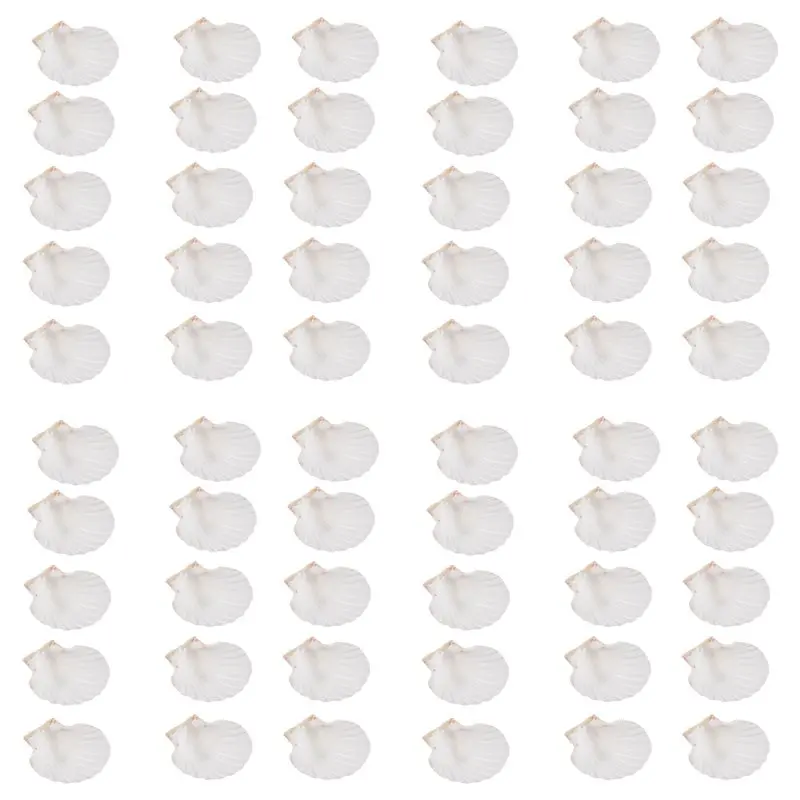 【מכירה חדשה】60 יחידות מקלות ים טבעיות גדולות לבנות, מקלות סקלופ בגודל 4-4.7 אינץ' ליצירה עצמית, שירות מזון, אפייה ועוד