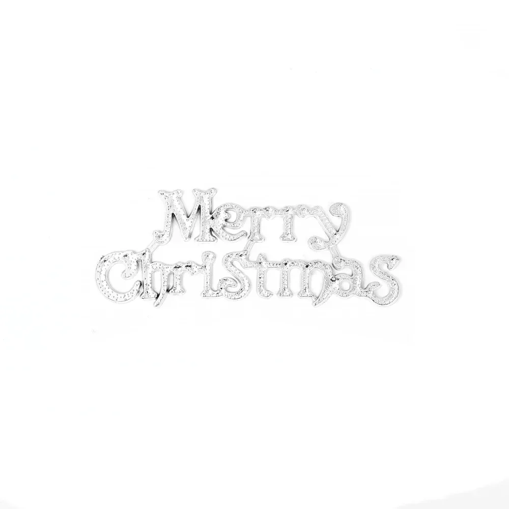 thumbnail image 1 of 10/1Pcs Merry Christmas Sign Ornaments Happy New Year Gold Sliver Xmas Letter Pendant for Home Tree Door Hanging Drop Ornament, 1 of 5