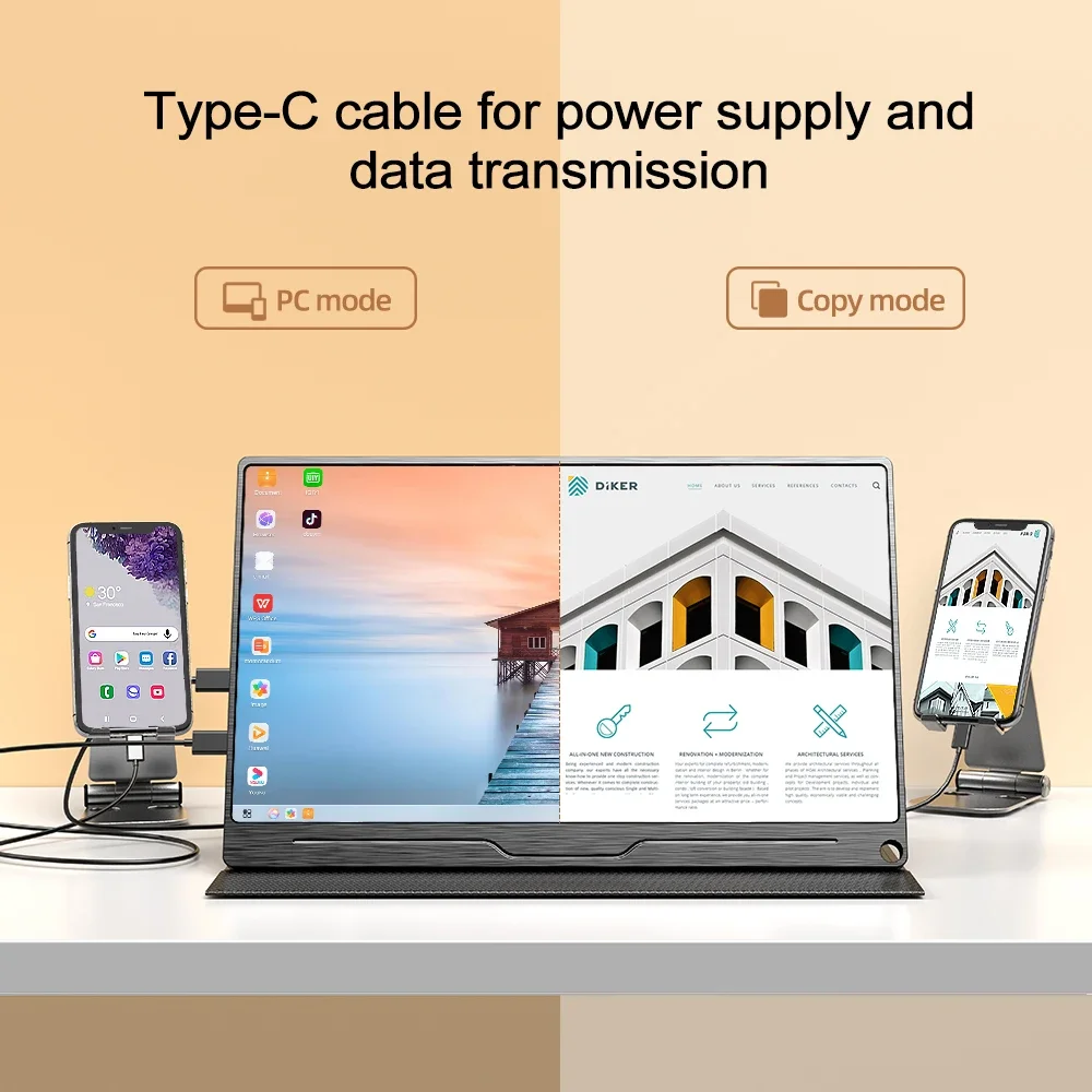 UPERFECT ޴ , 13.3 ġ 1080P USB, Ŀ , ʹ ũ ÷ C Ÿ, Ʈ ̴ HD ǻͿ