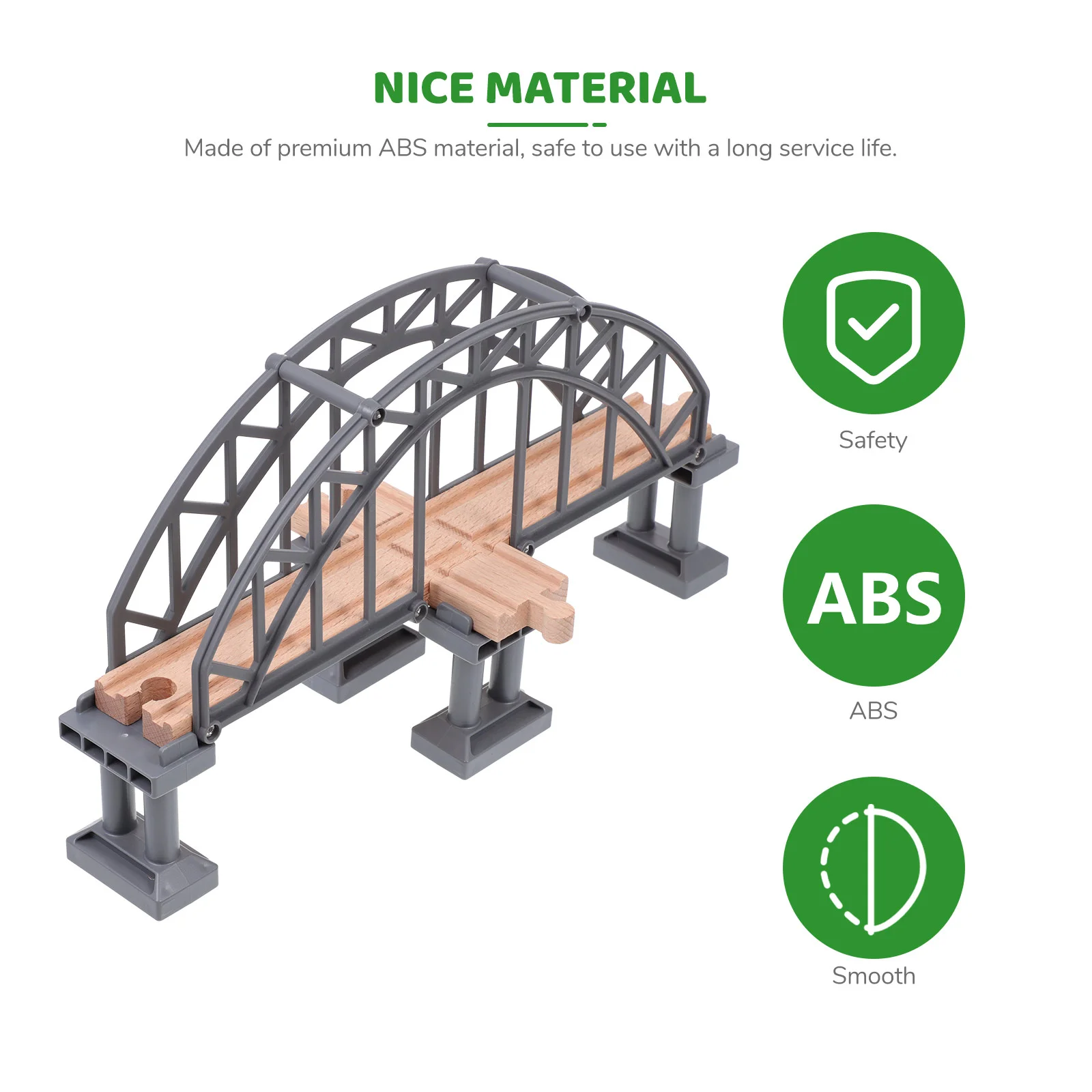 Train Scene Toy Layout Prop Bridge Wooden 3150X1700X1300CM Children Learning Cognitive Plaything Toys Travel