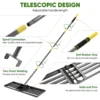 Lawn Leveling Rake,30"x10" Lawn Leveler Tool for Lawns with 5FT Ergonomic Handle,Heavy Duty Leveling Rakes for Lawns,Yard Garden 4