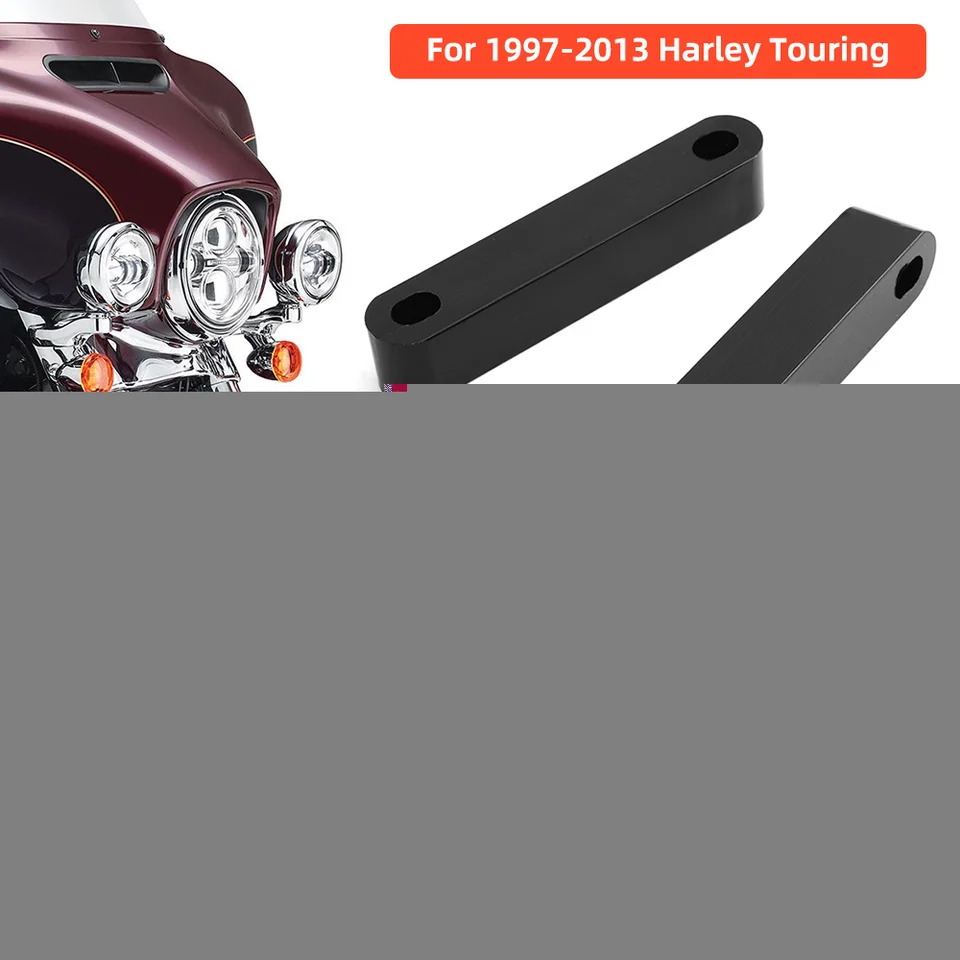 Staffa Di Montaggio Per Parafango Anteriore Harley Touring, Electra Glide, Road Glide, FLHT, FLHR - Kit In Alluminio Billet