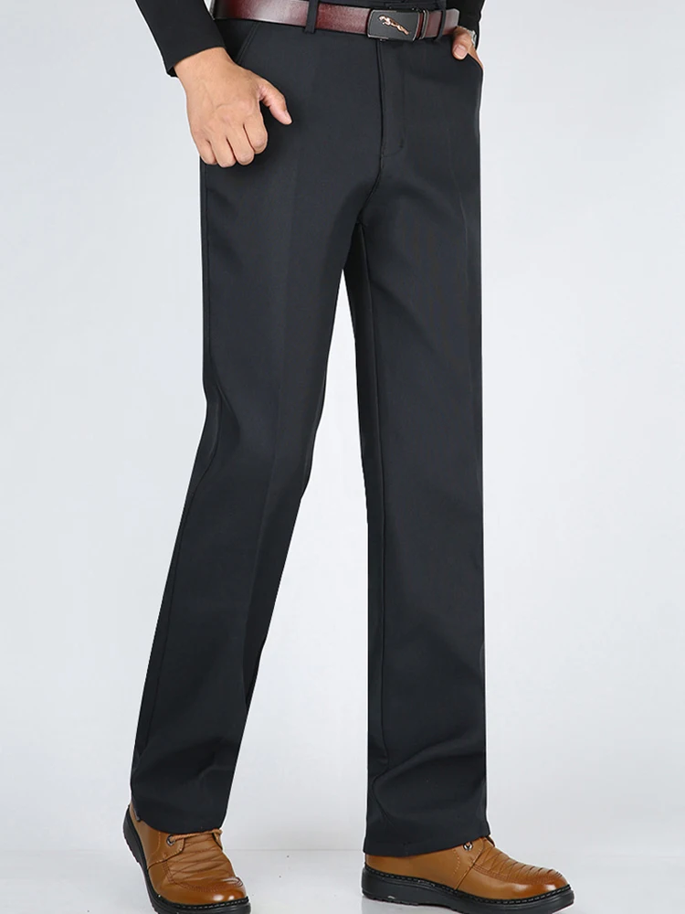 

Брюки мужские прямые повседневные, облегающие модные Стрейчевые штаны в деловом стиле, брендовая одежда, большие размеры, Осень-зима 2023