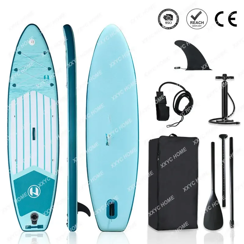Inflatable Paddle Standing Rafting Pulp Board Surfboard Paddling Kickboard Boat Water Skateboard Paddle Kayak Board