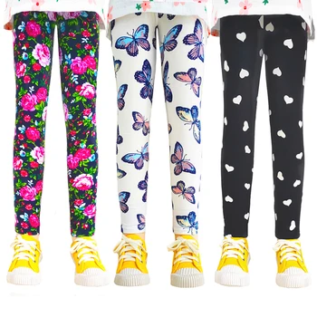 Girls Leggings Summer Kids Print Pants Babys Girls Skinny Leggings Children Girl Slim Elasticity Trousers Pencil Pants 2-13 YEAR 2