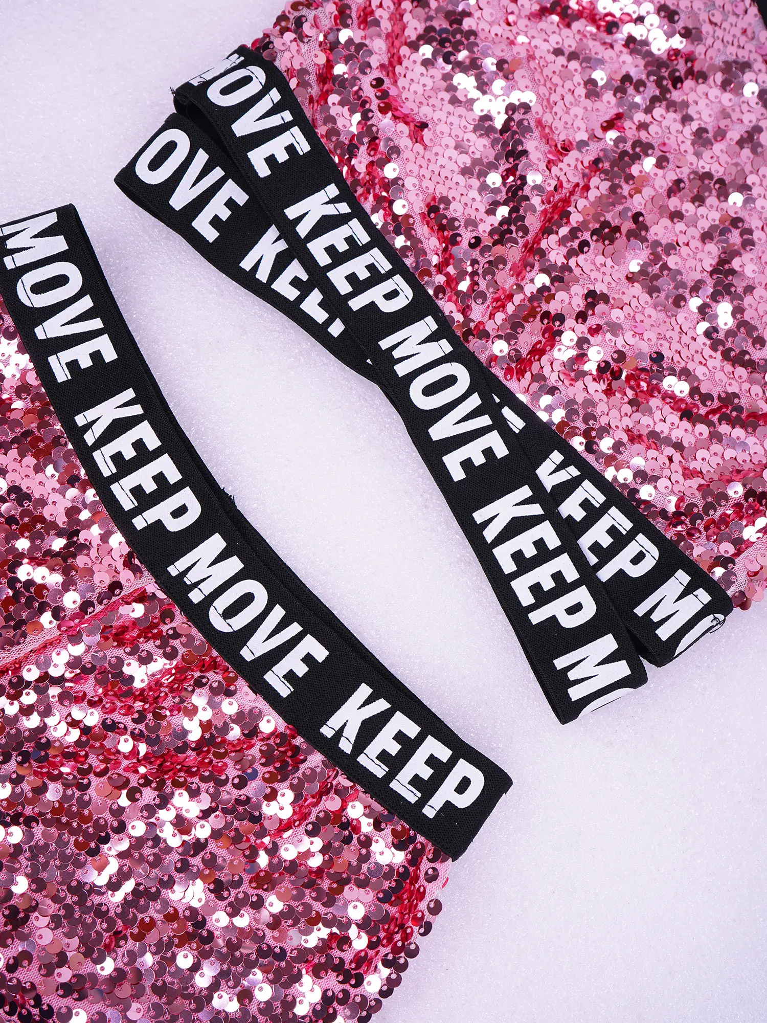 Kids Girls Sparkling Sequins Dance Suits Sleeveless Criss Cross Straps Crop Top with Shorts Stage Performance Dancewear