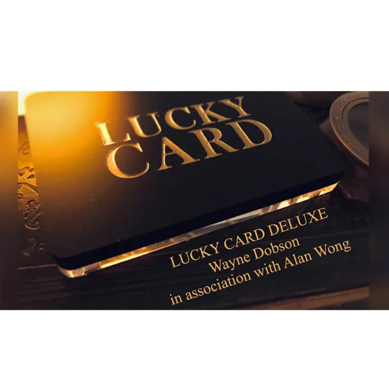

Lucky Card Deluxe by Wayne Dobson & Alan Wong Card Magic Tricks Illusions Close up Magic Prophecy Chosen Card Magia Magician Fun