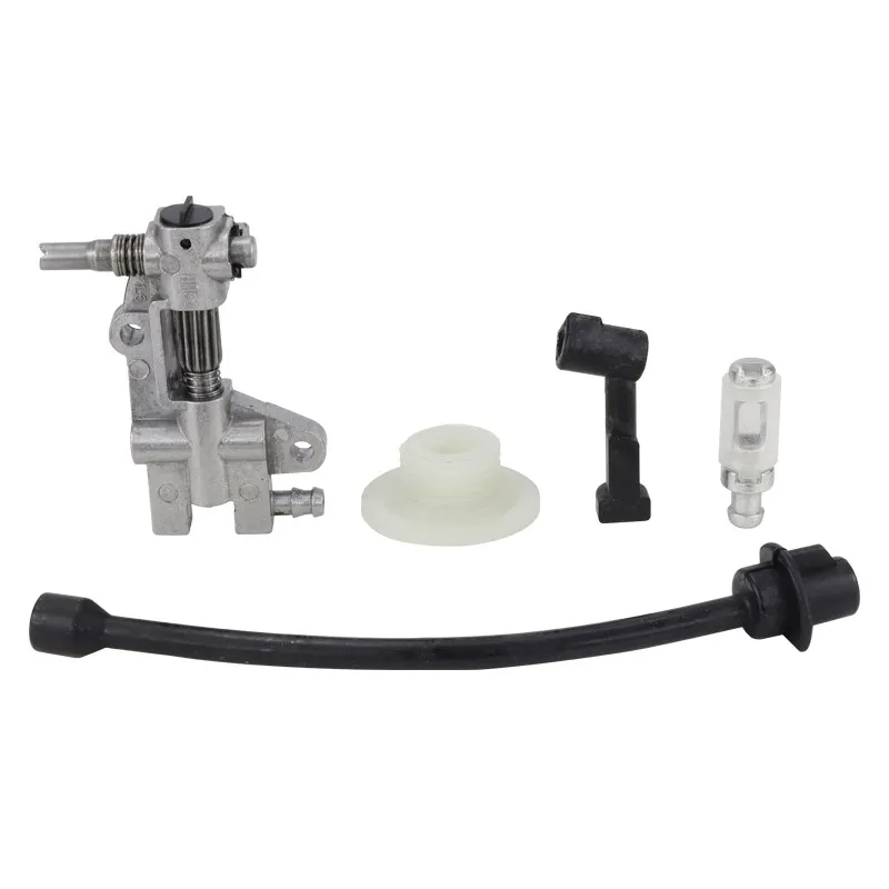 Kit de tubo e bico de óleo para motosserra, 5 peças, mangueira de filtro, 4500 5200 45cc 52cc 58cc gasolina