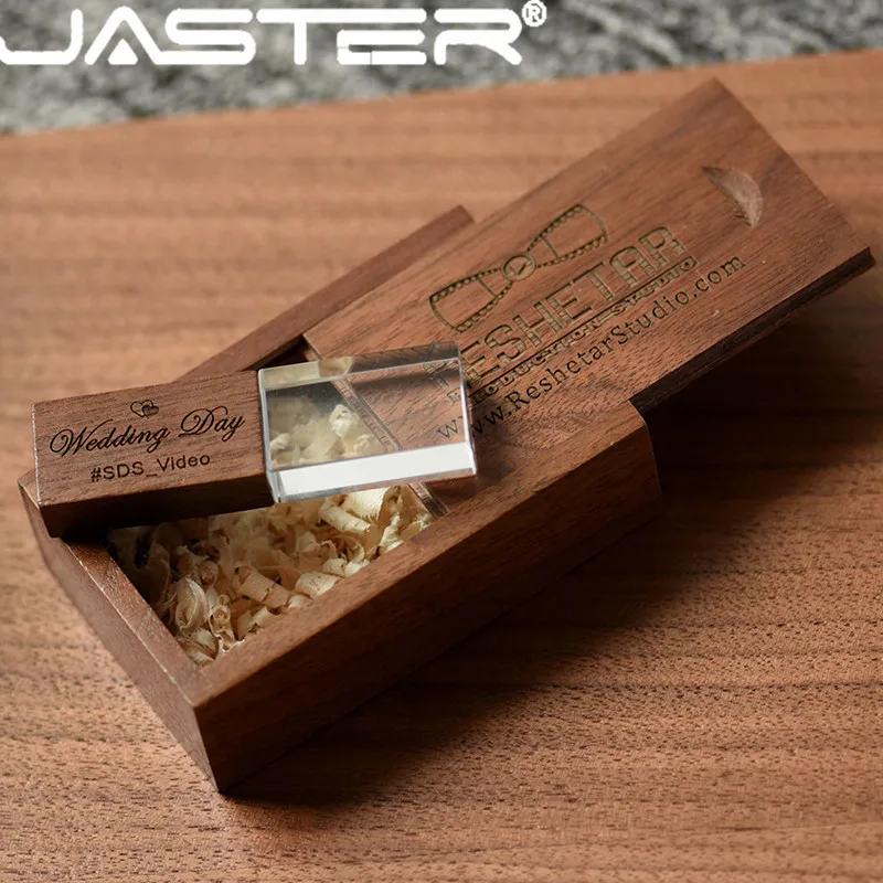 Movimentação de Madeira Bonito da Pena da Vara da Memória 32gb 64gb 128gb da Movimentação Feita sob Encomenda do Flash de Usb do Bordo da Caixa de Madeira do Lote de Jaster 10 Peças Pen drive USB - Imagem 2
