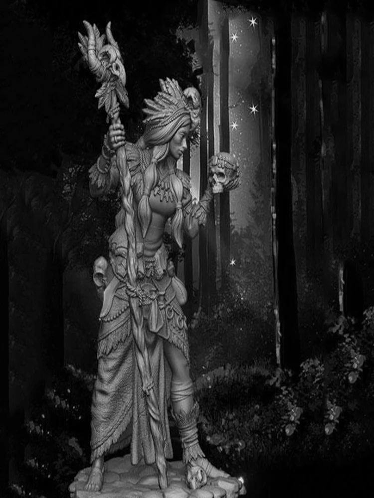Unmontierte 1/24-Figur eines alten Menschen aus Kunstharz, Miniaturmodellbausätze, unbemalt