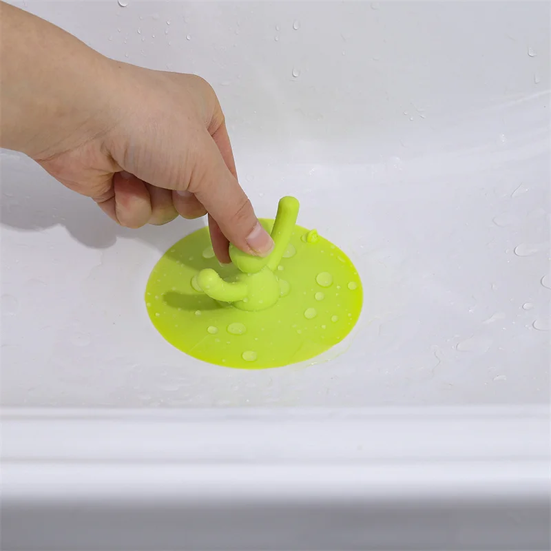 Multifuctional Silicone Waterproof Sink Plug Kitchen Washroom Bathroom Shower Bathtub Drainage Stopper Tool Cute Water Sink