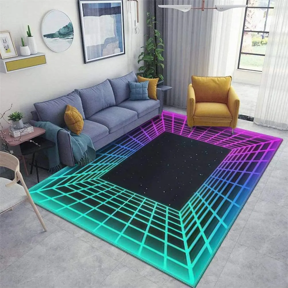 3d Stereoscopic Creative Living Room Decoration Carpet, Sofa Carpet, Tea  Table Mat, Office Full Of Large Area Anti Slip Floor Mats, Room Decor -  Temu Hungary