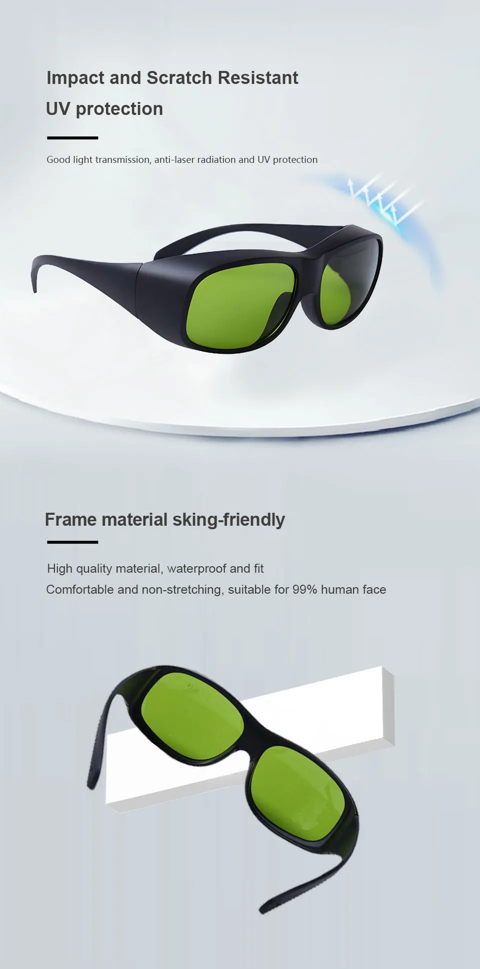 LaserPair 755/808/1064nm Infrarot-Laserschutzbrille, Alexandrit, Dioden, ND:YAG Laserschutz nach CE EN207 – Detail 4