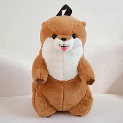 Adorable Sea Otter Plush Backpack - Cute and Soft Stuffed Animal Shoulder Bag - 50cm (Camel)
