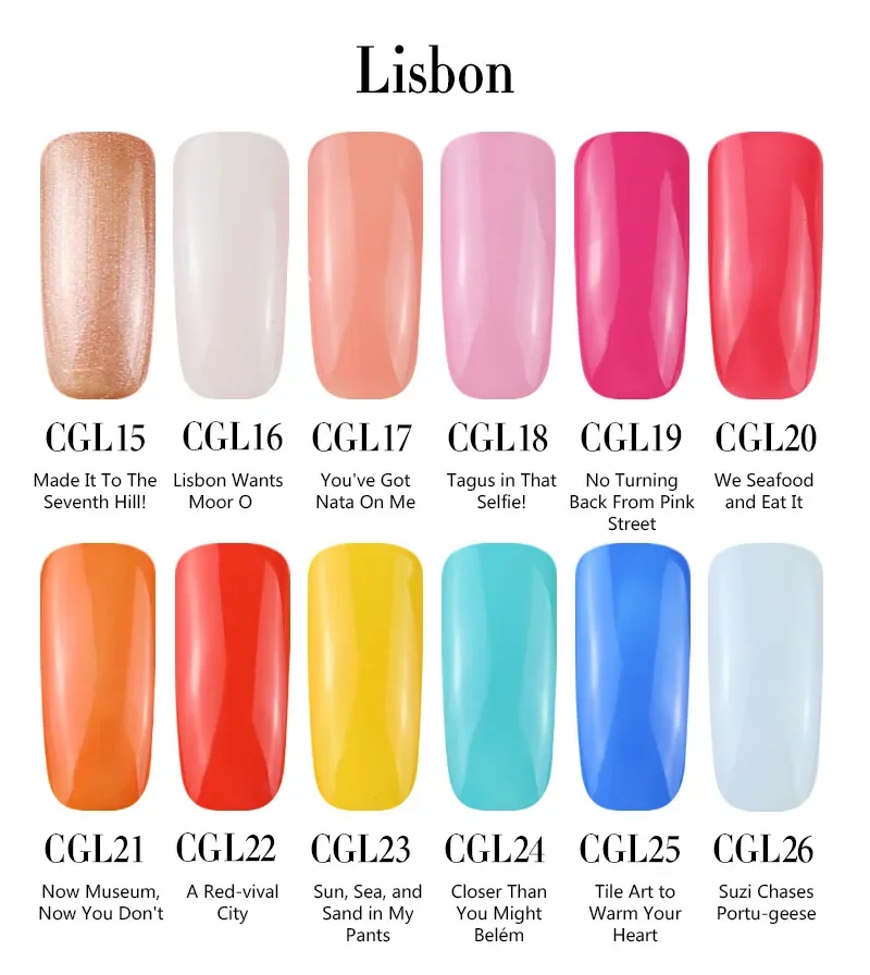 2023SpringSummerGelColorUVLEDSoakoffGelPolishLisbon