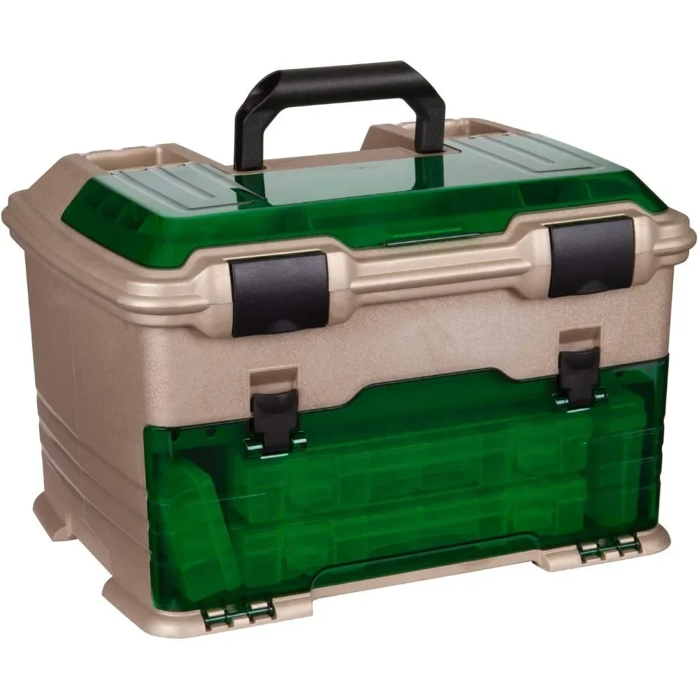 

T5 Multiloader Tackle Box Fishing Organizer With Tuff Tainer Boxes Included Green/Gold Free Shipping Tools