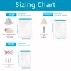 5Pcs Travel Roll-Up Compression Bags Reusable Vacuum Storage Bag Saves 80% of Storage Space Roll-Up Compression No Need Air Pump 5