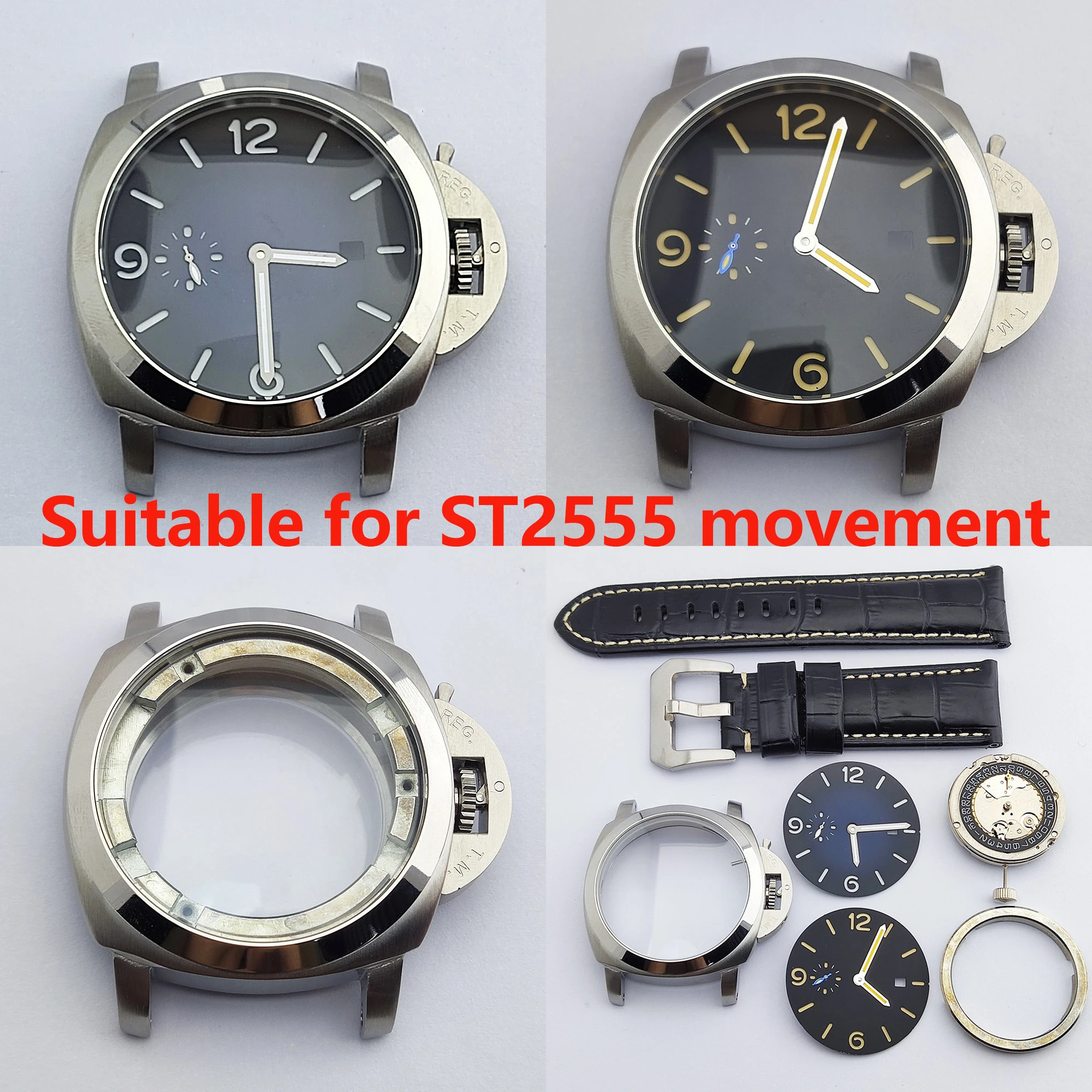 44mm St2555 Movement Case Panerai Stainless Steel Case Men Automatic