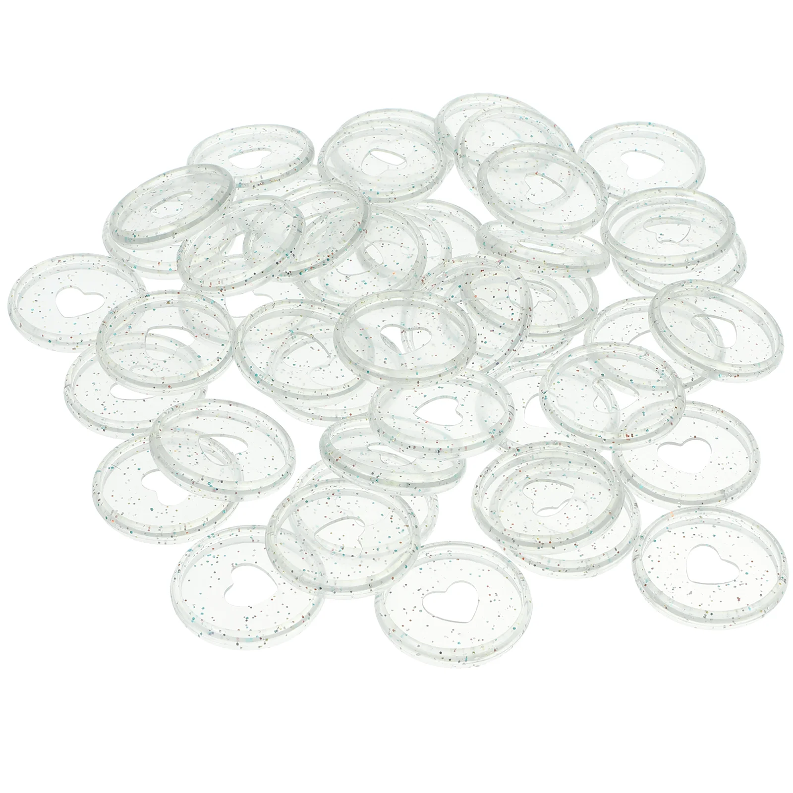 

Round Binding Discs Mini Binder Clips Colorful Glitter Sequin Love Notebook Mushroom Hole Buckle Ring 50pcs Packaged (28mm)