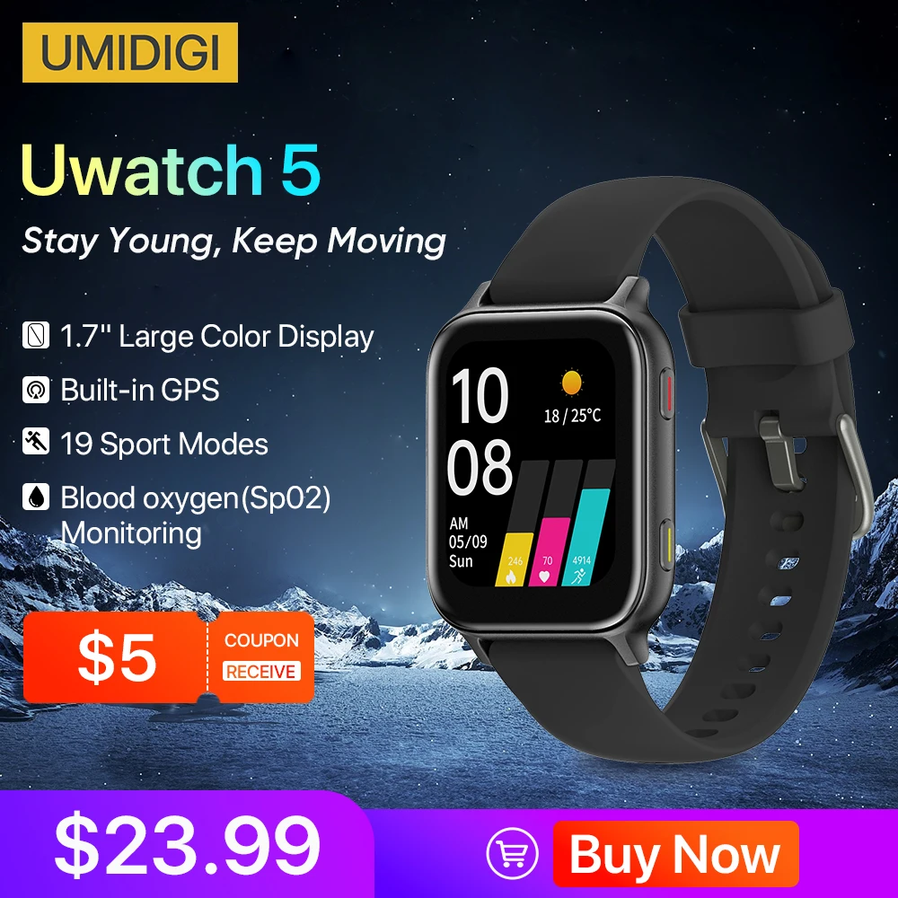 Kobmand Cinturino per UMIDIGI Uwatch 3S/Uwatch 2S,Cinturino Di Ricambio Regolabile Sportivo In Silicone Da 22mm per UMIDIGI Uwatch 3S/Uwatch 2S (Grigio