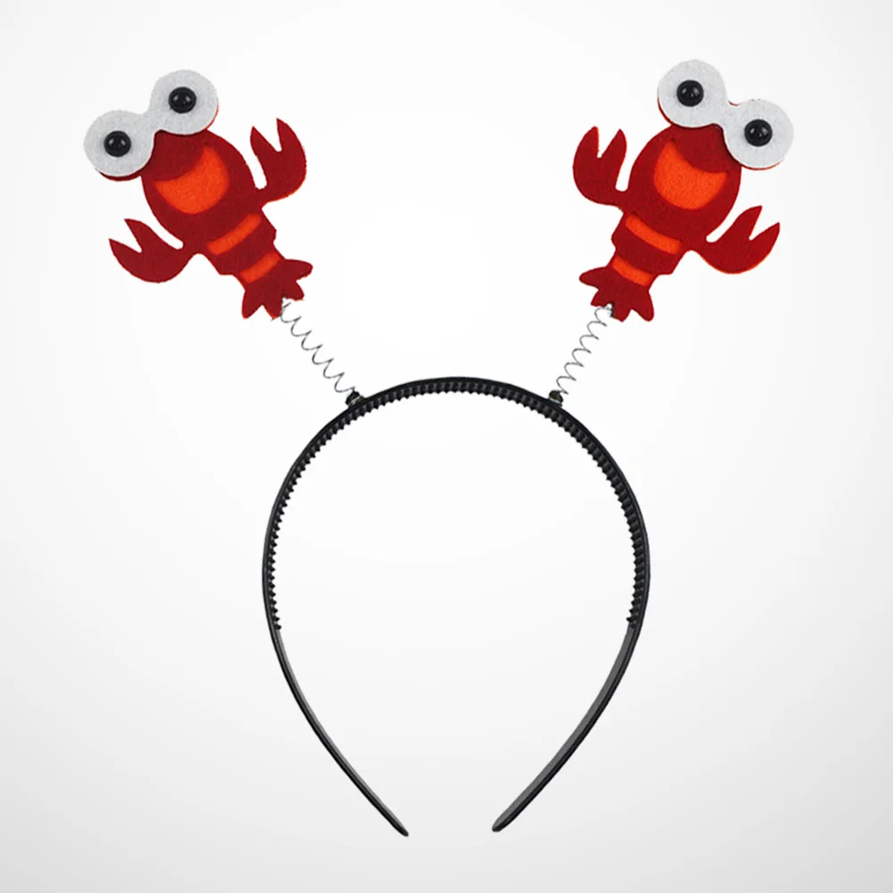 

Makeup Headbands Adorable Lobster Hair Hoop Lobster Headband Animal Cosplay Headbands Red Hair Crab Accessories