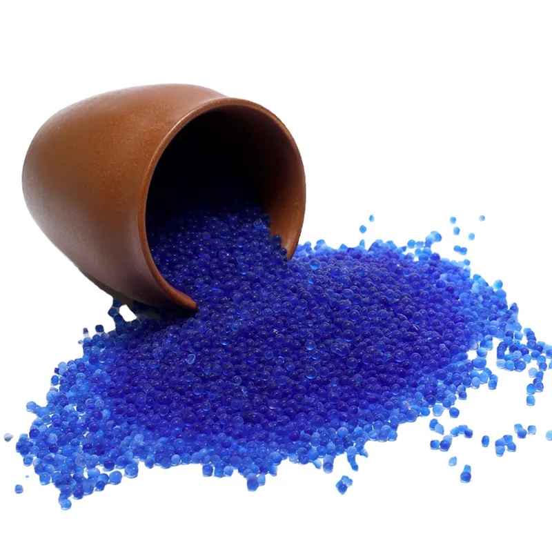 Reusable Indicating Silica Gel Dehumidifier Desiccant Tin Canister from Dark Blue Change to Pink