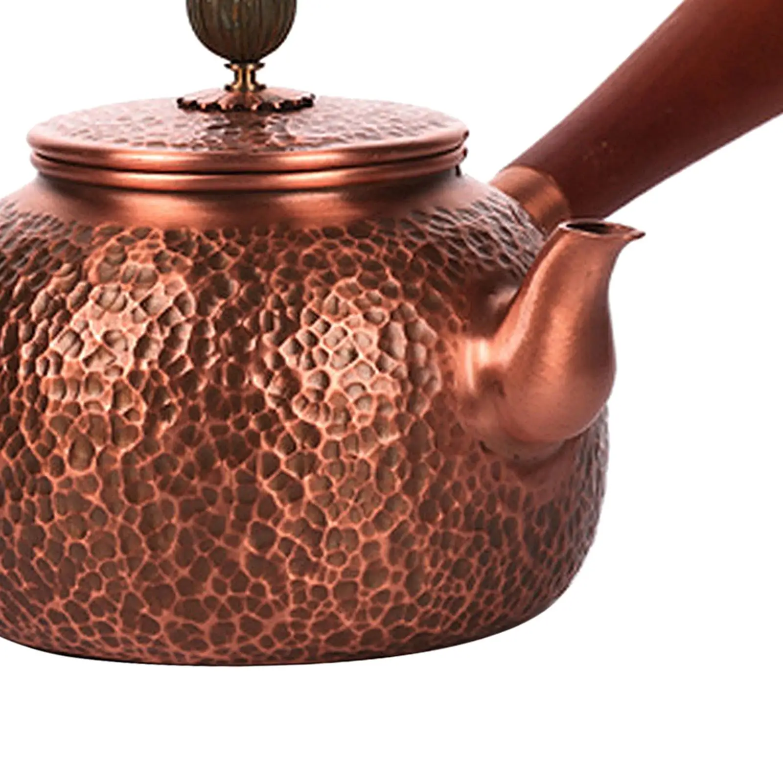 Copper Teapot Coffee Pot Hammered Tea Ceremony Retro Kung Fu Teapot Stovetop Teapot for Household Kitchen Hotel