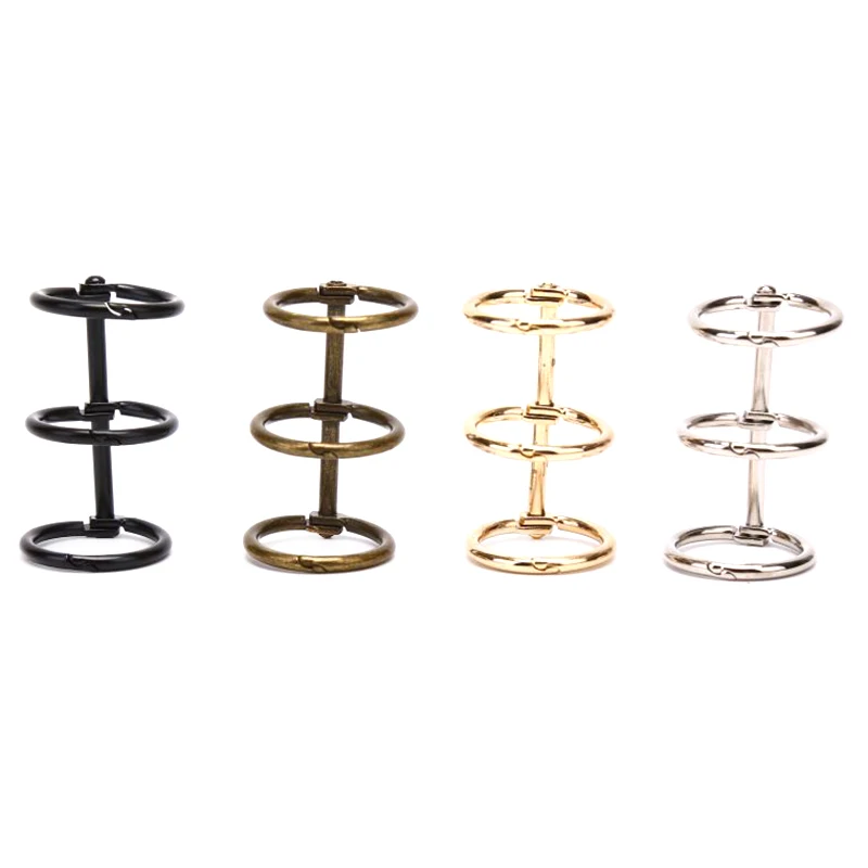 [E] 2개 금속 루즈리프 북 바인더 3링 노트북 앨범 스크랩북 클립 DIY 3링 버클 3홀 캘린더 링