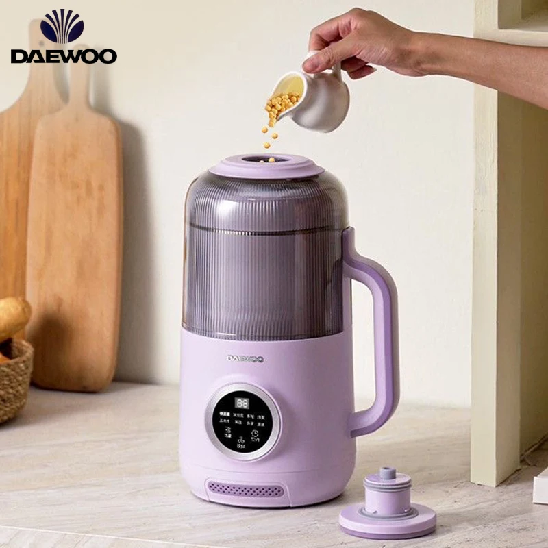 

Daewoo Mini Soybean Milk Maker 220V Household Electric Food Blender 800ML/1200ML Wall-Breaking Machine Soy Milk Maker Self Clean