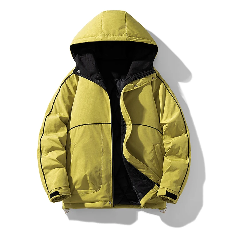 Winterjacken für Herren, Fleece-Warme Mäntel, Winddicht, Übergröße 6XL 7XL 8XL, Wasserdicht, 2026 Flanell mit Kapuze, Locker Geschnittene Gefütterte Herrenjacke – Detail 13