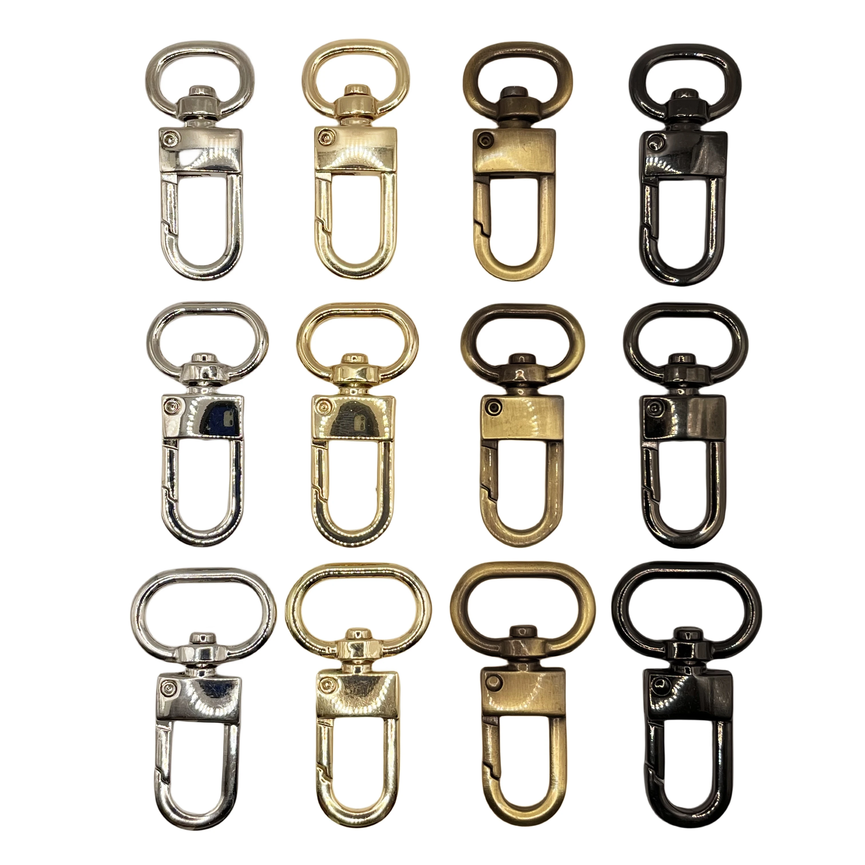 5 teile/paket 13-19mm Metall gürtel Riemen Schnallen drehbar Snap Feder haken Karabiner verschluss Clips Hund für Geldbörse DIY Leder Bastel tasche – Detail 4