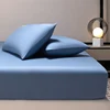 100% Egyptian Cotton Fitted Sheet with Elastic Band Luxury Soft 400TC Bedding Mattress Cover Protector Double Queen King Size 3