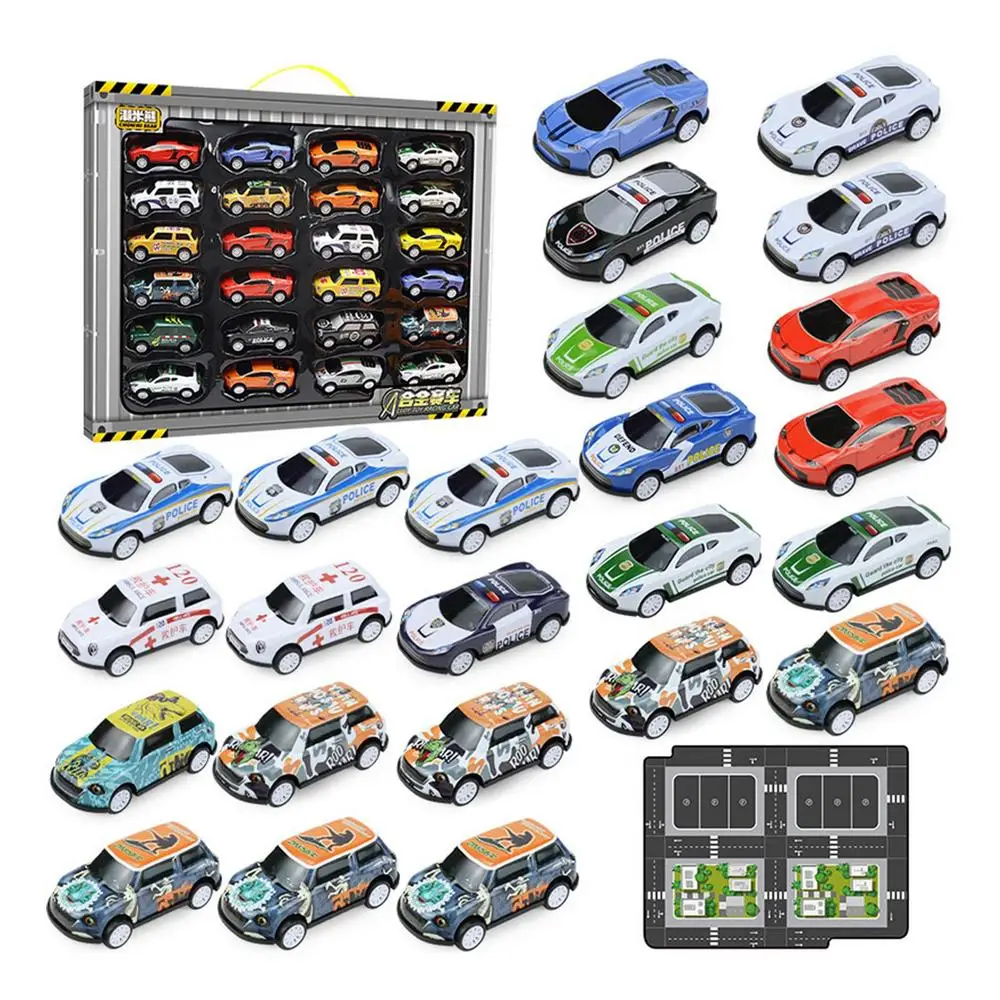 thumbnail image 1 of Calendario de cuenta regresiva de Navidad de 24 días Juguetes de autos Calendario de adviento de autos para niños Calendario de adviento navideño de carreras digital Regalo de Navidad, 1 of 5