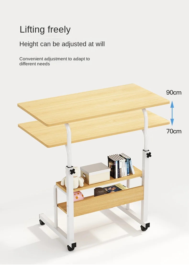 Description Picture 6 of itemOMGD Portable bedside table side model double folding bed sofa lazy desk laptop lift table mesita living room mueble para cuarto