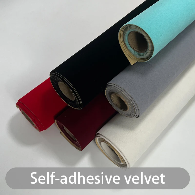 Luxurious Self-Adhesive Velvet Flock Fabric for Jewelry Displays & Craft Projects - 50x145cm