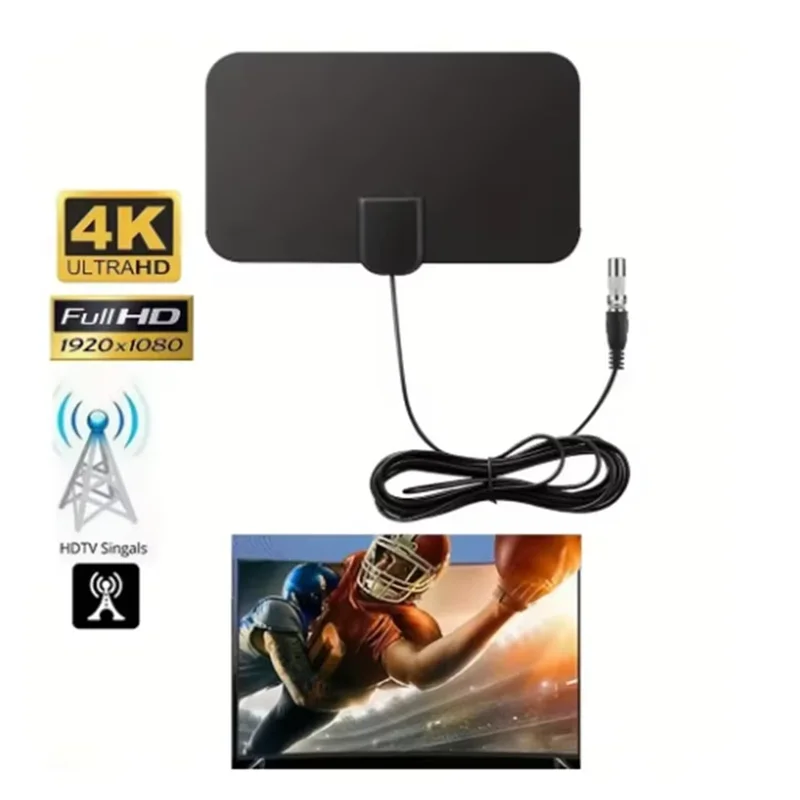 Digital TV Antenna Booster Hign Gain High Definition Aerial HD Flat Indoor Active Aerial For Car Antenna RV Travel Smart TV
