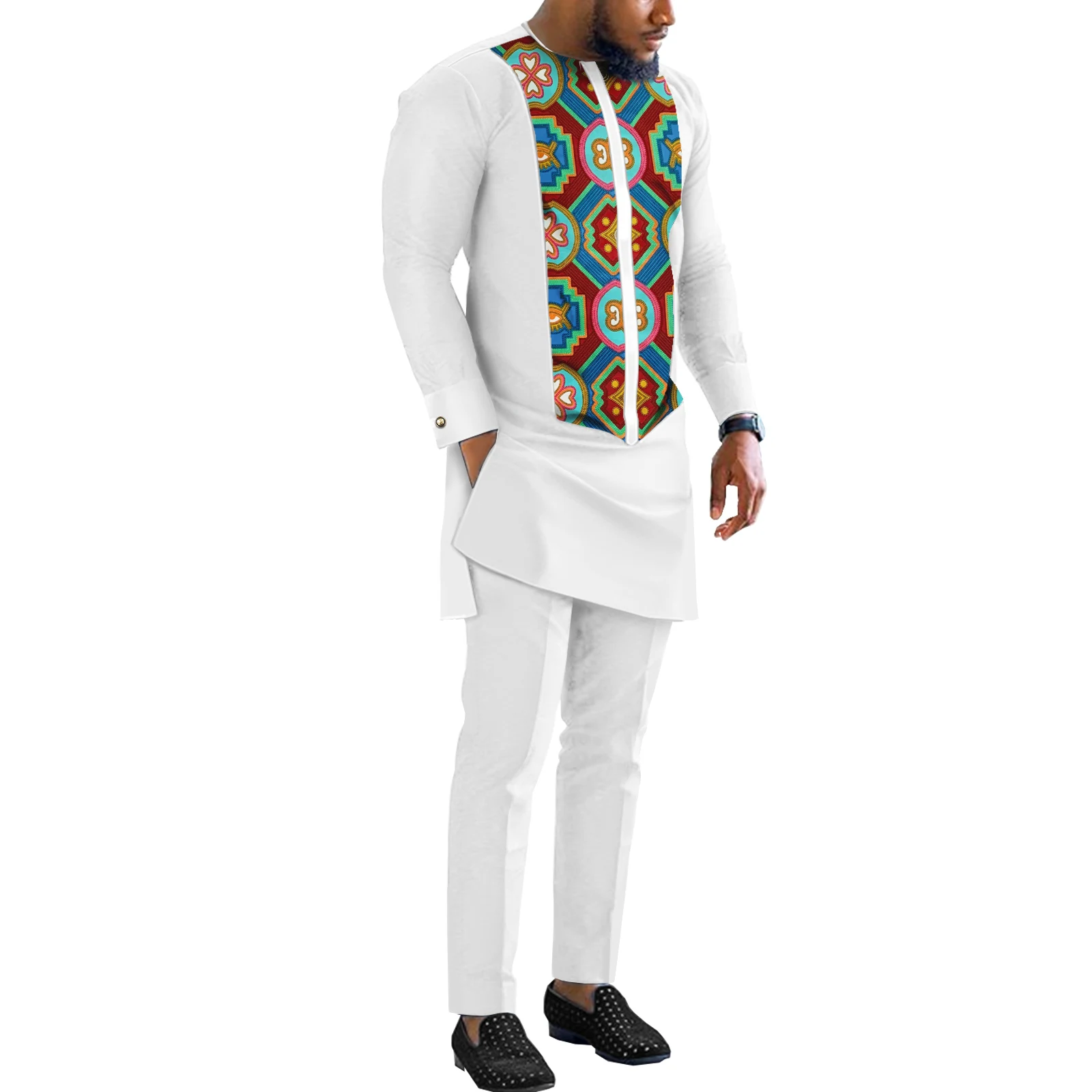 2023 Africa Clothes for Men Dashiki Men Set Elegance Ankara Print Traditional Suit For Party for Wedding Casual Tracksuit