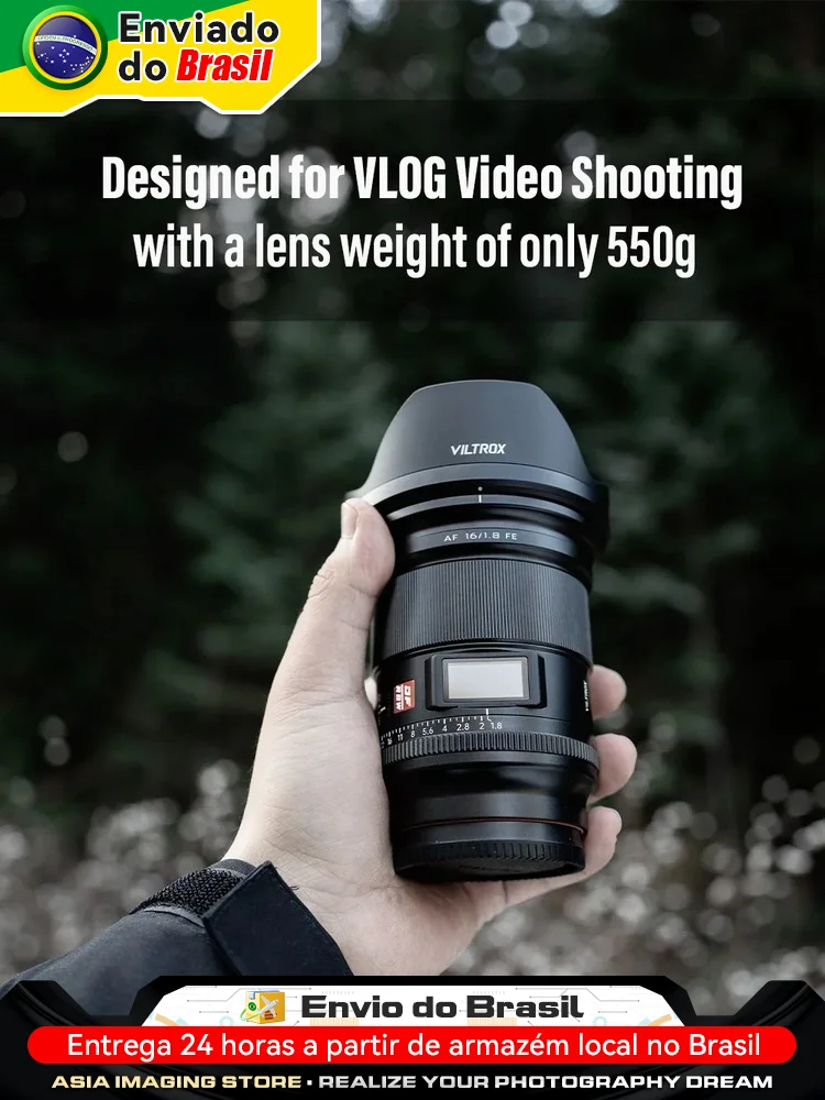 Camera Lens Viltrox AF 16mm F1.8 FE Full Frame Mirrorless Wide Angle Fisheye Lens For Sony E ZVE10 A7IV A7SIII 16 1.8