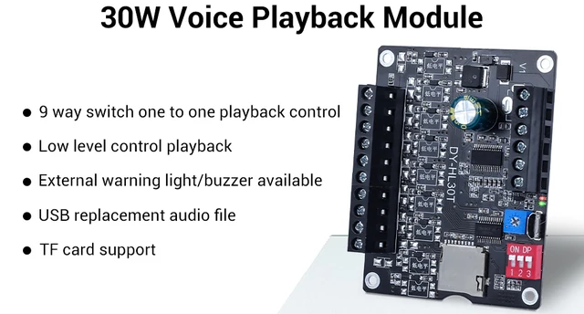 Modulo Riproduzione Vocale MP3 - Scheda Audio Con Amplificatore 5W, Controllo UART, Per Arduino - Foto 5
