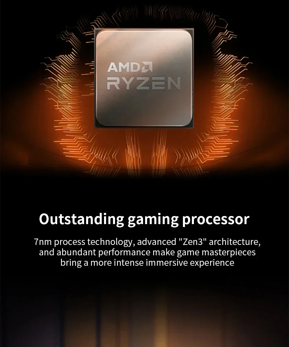 AMD 라이젠 7 5700X 8코어 16스레드 CPU 프로세서 3.4GHz 최대 4.6GHz L3 32MB 65W 7nm AM4 소켓 DDR4 트레이 팬리스 게이밍