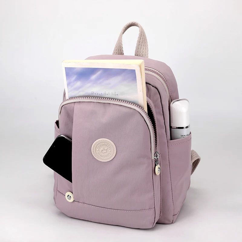 Fashion Casual Multifunctional Women Backpack High Quality Fabric Female Travel Backpack Large Capacity Girls School Backpack 5