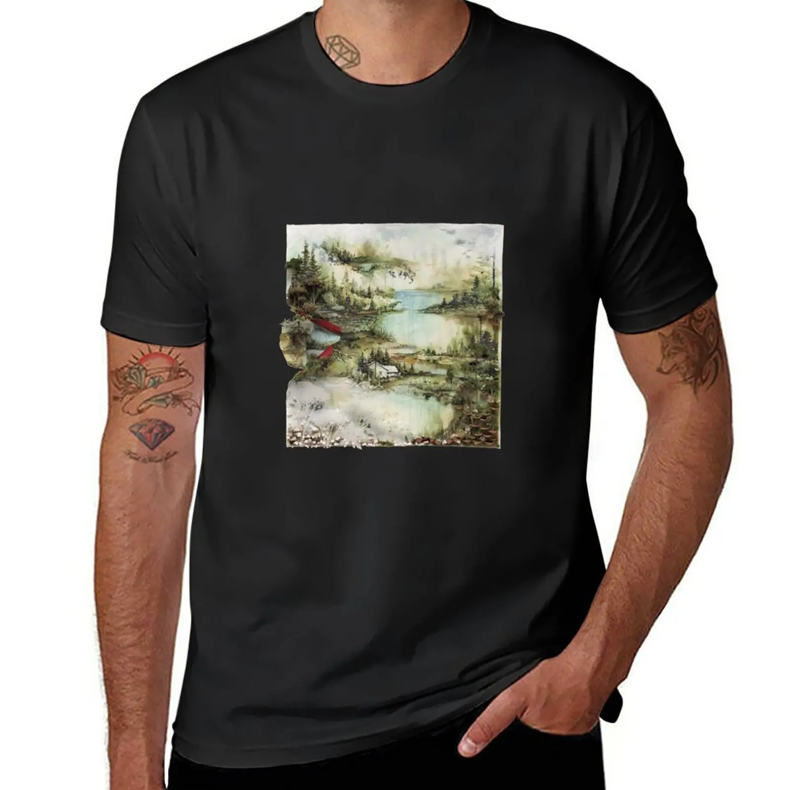 

Новинка, футболка Bon Iver, мужские винтажные футболки