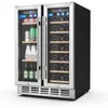 Wine Refrigerator,24 inch Wine Cooler Cooler with Precision Thermostat and Upgraded Compressor Cooling,Beechwood Shelves 1