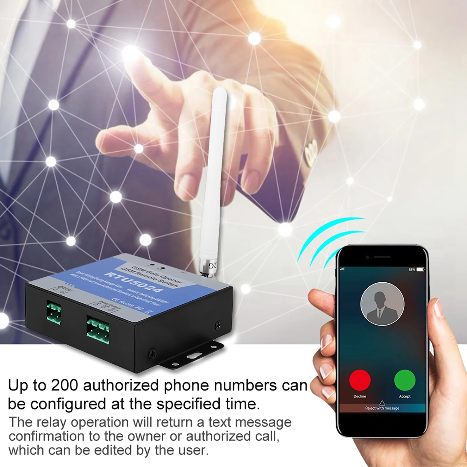 Access Controller RTU5024 GSM Mobile Phone Access Controller Remote Control  SMS Door Control Security Door Access Control - 4