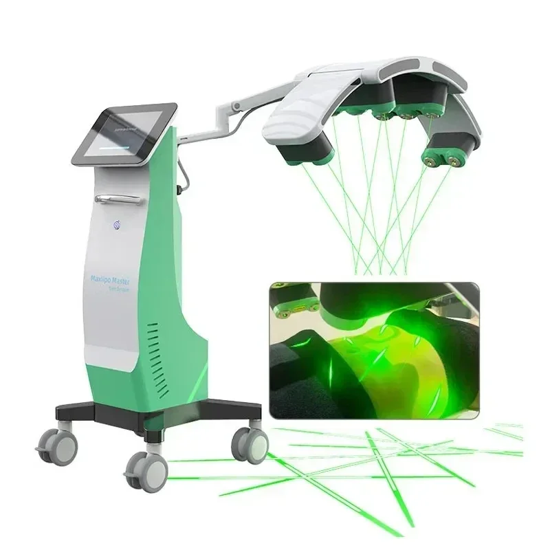 10D Maxlipo 마스터 치료 통증 상처 치유 532nm Lipolaser 모양 슬리밍 기계 지방 분해 지방 제거 체중 감량 화상 지방